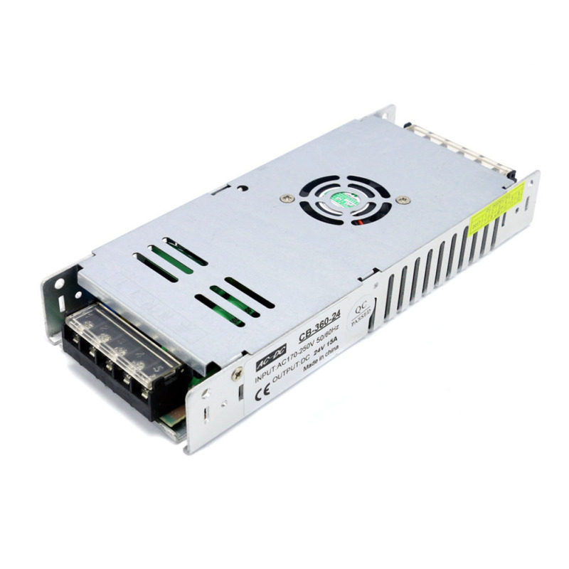 dc 24v 15a 360w led metal driver power supply for led strip