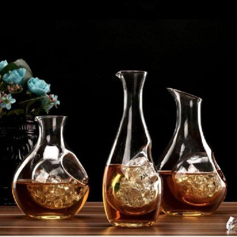 300-400ml Ice Hip Flask Whiskey 2 Styles Lead-free Crystal图片