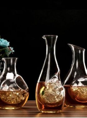 300-400ml Ice Hip Flask Whiskey 2 Styles Lead-free Crystal