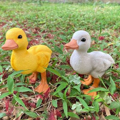 2 Pcs Artificial Duck Figurine Simulation Poultry Ducks