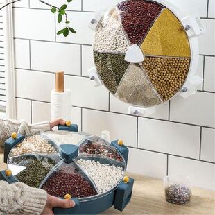 8.5L Large Rotate Storage Containers Cereals Dry Food Rice