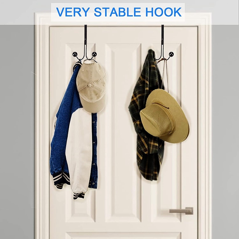 Hot 6 Pack over the Door Hooks for Clothes Metal over the