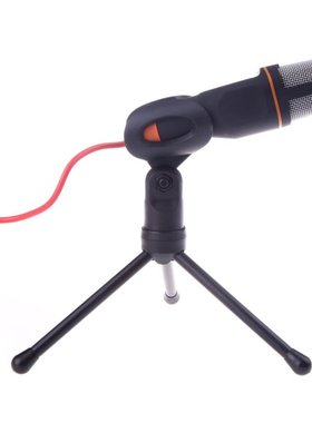 Mic Wired Condenser Microphone with Holder Clip for Chatting