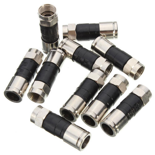 10pcs 2.7m RG6 F Type Compression Snap Seal Plug Connector F
