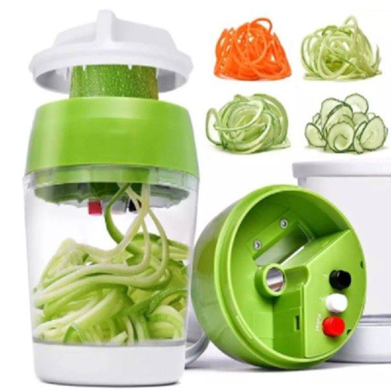 5 in 1 handheld spiralizer vegetable slicer adjustable