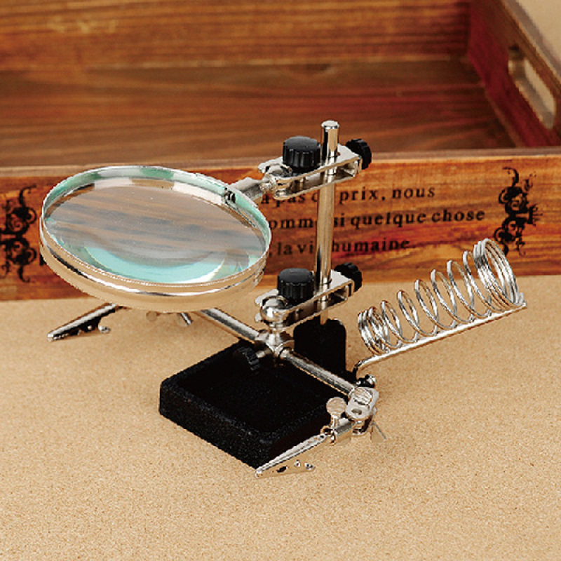 Hand pliers magnifier iron frame lens magnifier tool magnif - 实物图
