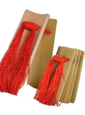 2 pieces large small bamboo castanets clapper percussion