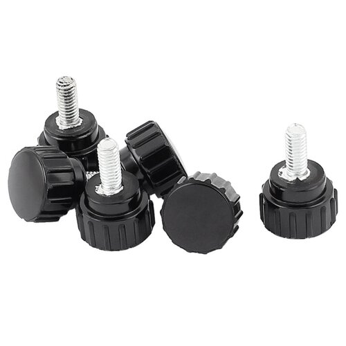 6 Pcs M4x10 Threaded Knurled Thumbscrew Grip Knobs Thumb Scr