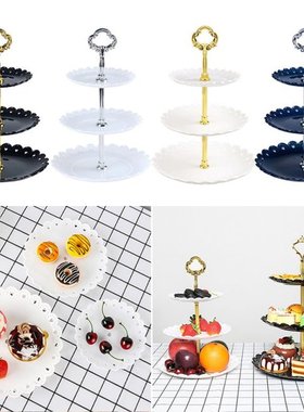 3-Tier Fruit Dessert Stand Rack Wedding Plates Party Tablewa