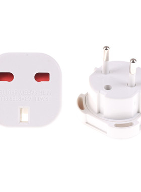 2 pcs Plug UK To EU Plug Adapter Socket Plug Travel Electric