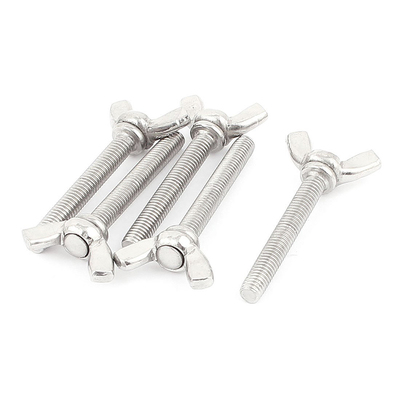 M5 Metric Thread 304 Bolt Wing Screws Fasteners 5pcs