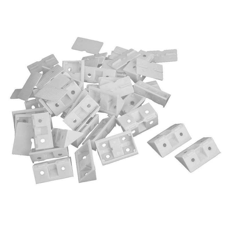 30pcs shelf 90 degree corner braces angle brackets white