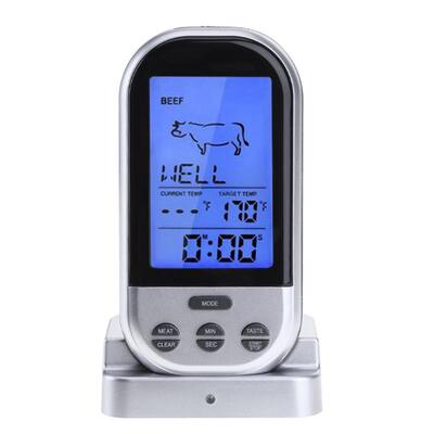 Thermometer Food Cooking BBQ Thermometer LCD Meat Barbecue T