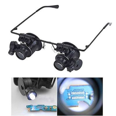 20X Magnifier Double Eye Glasses Type Magnifier Watch