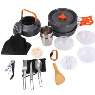 Portable Camping Lightweight Cookware Backpacking Kit