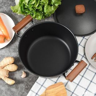 Cast Iron Cooking Soup Pot Milk Heating Stockpot Nonstick