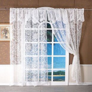 Bedroom Curtain Nordic Style White Window Screen Solid Wood