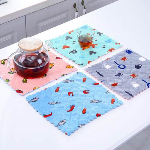 10Pcs Microfiber Cleaning Cloth, Absorbent Dish Cloth