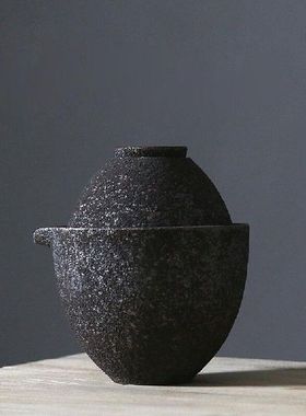 rust-glazed ceramic teapot kettle teacup japanese tea set