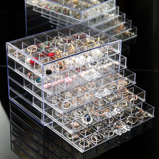 120 Grids Acrylic Earring Earbuds Storage Boxes Removable