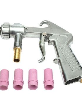 Sandblaster Gun Air Siphon + 4pcs Ceramic Nozzles Abrasive 4