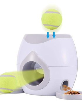 Automatic Pet Feeder Fetch Tennis Ball Launcher Dog Training