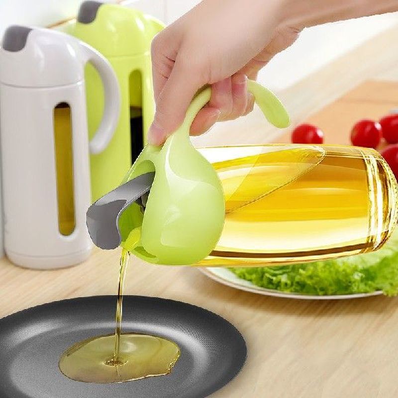 Glass Olive Oil Bottle Oil Dispenser Pot Leakproof Sauce