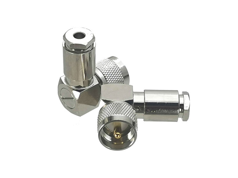 1Pcs Connector UHF PL259 Male plug Right angle Clamp RG58 RG