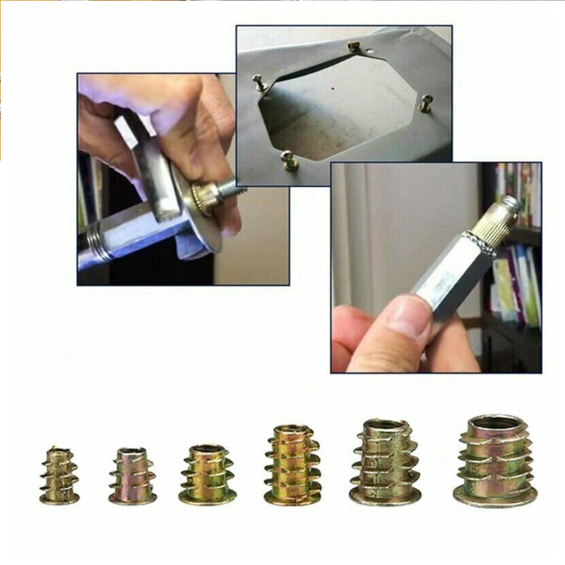 100Pcs/Set Zinc Alloy Die Cast M4 M5 M6 M8 M10 Thread Hex