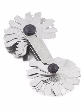 52Pcs Steel Thread Gage Metric Whitworth Screw Pitch Gauge 6