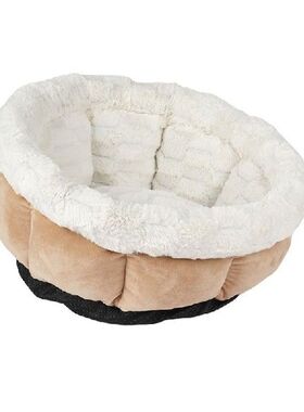 Beds for Indoor Cats Round Plush Dog Cushion Bed with