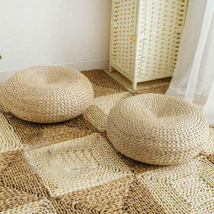Round Room Floor Straw Mat Handmade Straw Woven Yoga Seat
