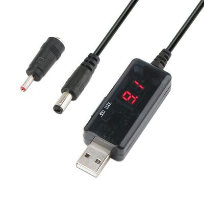 USB Boost Cable 5V Step Up to 9V 12V Voltage Converter 1A St