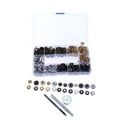 2pcs Punch Tool + 80sets Prong Snap Buttons Poppers + Press