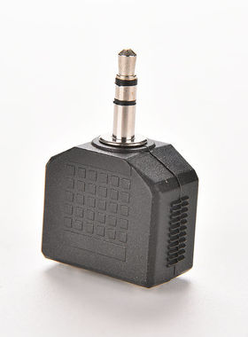Black Color 3.5mm Jack 1 to 2 Double Earphone Headphone Y Sp