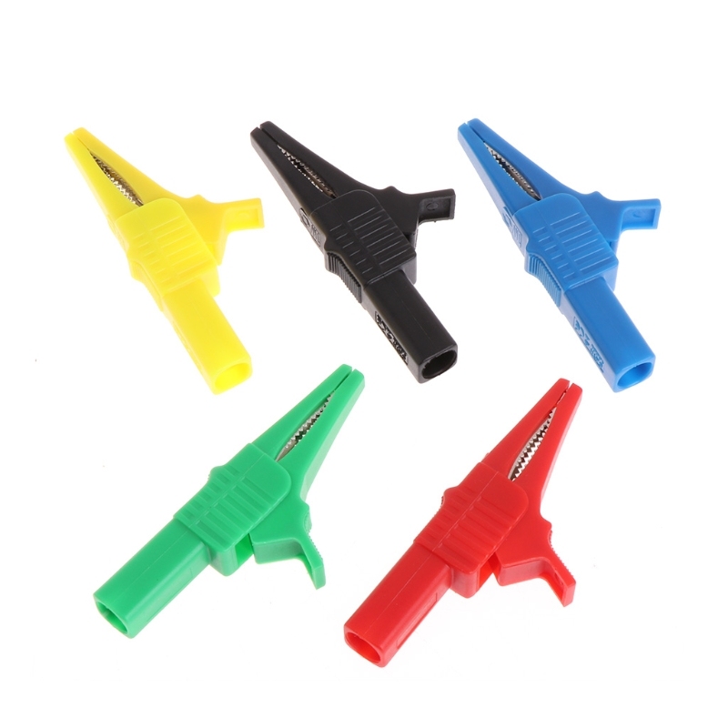 5 Pcs 5 Colors 32A 1000V Safety Alligator Clips For 4mm Bana