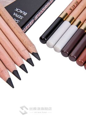 *12pcs/box Soft Pastel Wooden Pencil Crayon Charcoal Pencils