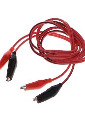 Red & Test Leads with Crocodile Clips Alligator Jumper C