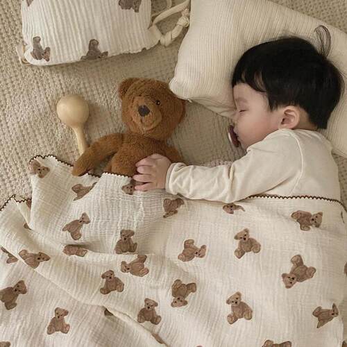 Baby muslin 2 Layers Swaddle Wrapped Blanket New Fashion