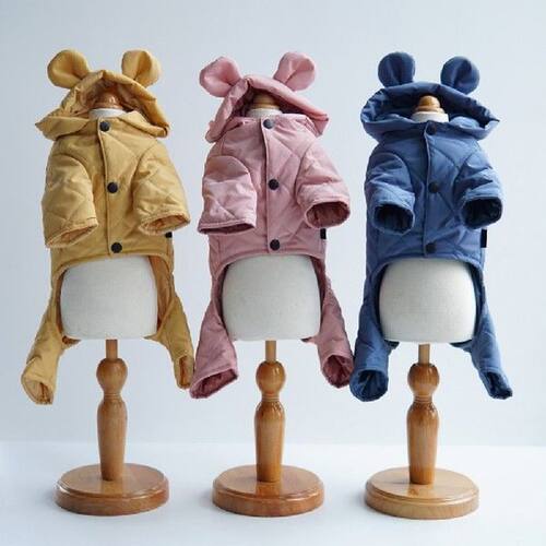 Pet Dog Jumpsuit Clothes Winter Warm Pet Four Legged