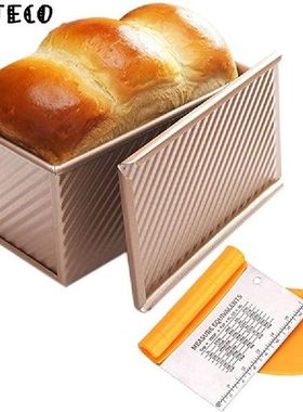 Rectangular Gold Loaf Pan Carbon Steel Nonstick Bellows