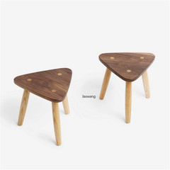 Designer Living Room Stools Wooden Ink Triangle Stool