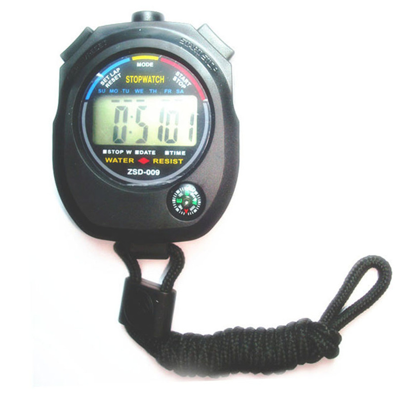 LCD Sports Stopwatch Chronograph Counter Timer Sports Stopwa