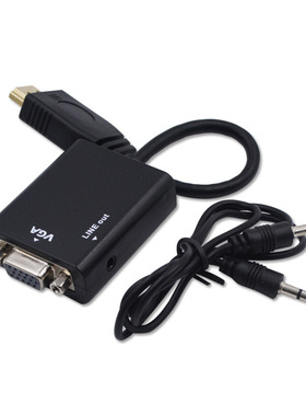 Switcher HDMI to VGA + 3.5mm with audio computer to TV conve