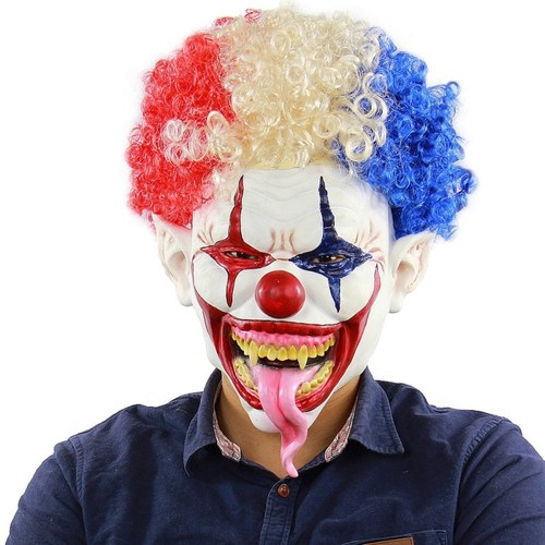 Halloween Dress Up Clown Latex Mask Horror Ball Masquerade