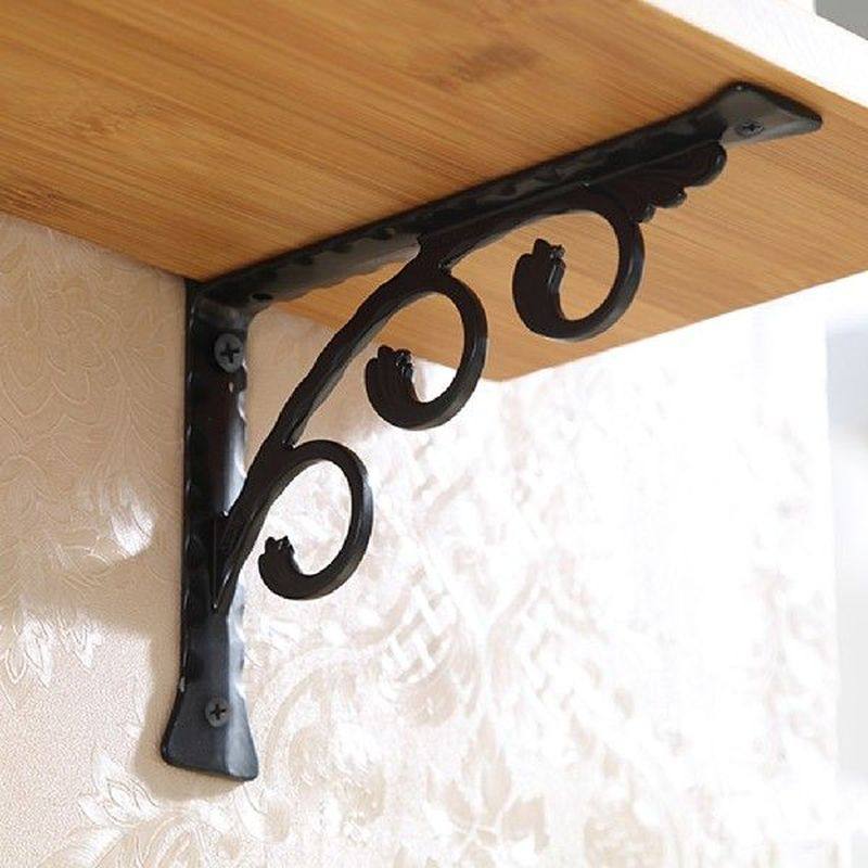 2pcs heavy duty shelves brackets l shaped wall mounted