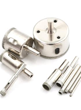 10PCS  8-50mm Diamond Coated Core Hole Saw Drill BitsCutter
