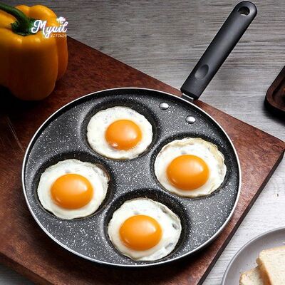 Frying Pan Nonstick  Frying Pot Skillet 4 & 7 Holes Omel