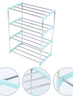 Shoe Rack Shoes Storage Shelf 4 Tier Organizer Metal Narrow