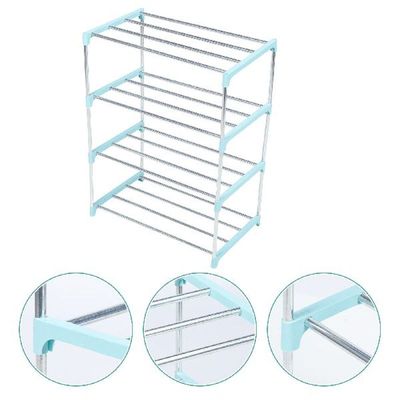 Shoe Rack Shoes Storage Shelf 4 Tier Organizer Metal Narrow